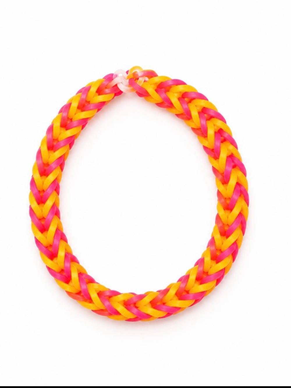 Pink & Yellow fishtail Bracelet - Bright Duo